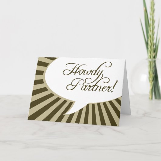 やあ、パートナー! : 喜劇的なスピーチの泡 招待状 (正面)