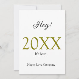 やあ、新年のゴールドブラックシンプルミニ シーズンカード