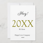 やあ、新年のゴールドブラックシンプルミニ シーズンカード (裏面)