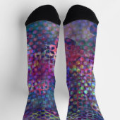 「やあ！」 色数々の付きデジタル抽象芸術アート ソックス (上部)