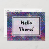 「やあ！」 色数々の色のユニーク抽象芸術 ポストカード (正面/裏面)