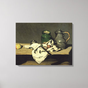 やかんが付いているポールセザンヌ の静物画、c.1869 キャンバスプリント