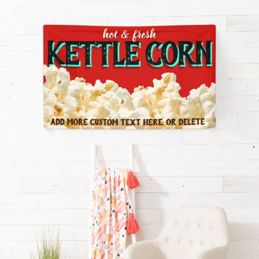 やかんのトウモロコシのポップコーンビジネスフェスティバルのマーケティング 横断幕 (インサイチュ)