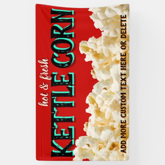 やかんのトウモロコシのポップコーンビジネスフェスティバルのマーケティング 横断幕 (縦)