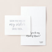 やがて姉妹が-新婦付添人かメイド・オブ・オーナー（花嫁付き添い人）あって下さい 箔カード (ディスプレー)