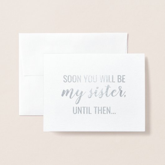 やがて姉妹が-新婦付添人かメイド・オブ・オーナー（花嫁付き添い人）あって下さい 箔カード (封筒付き正面)