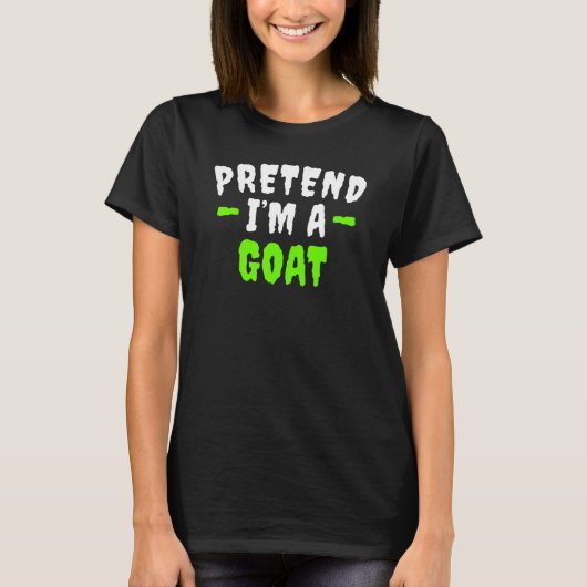 やぎのふりをした怠け者のハロウィンコスチューム Tシャツ (正面)