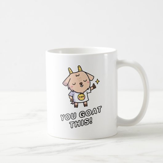 やぎの励ましメッセージ コーヒーマグカップ (右)
