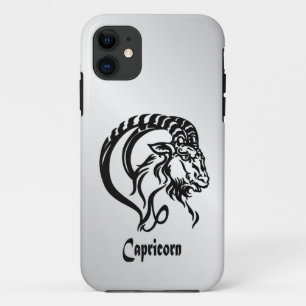 やぎ座とシンボルのシルバー iPhone 11 ケース