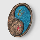 やぎ座と水の虎 ラージ壁時計 (傾斜)