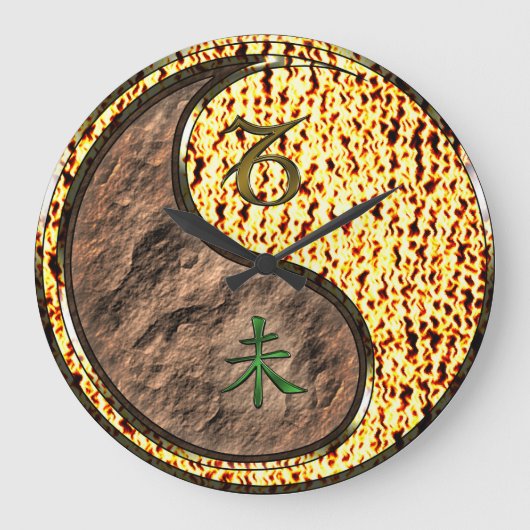 やぎ座と炎の羊 ラージ壁時計 (正面)