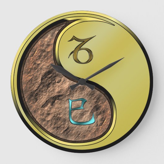 やぎ座と金属の巳 ラージ壁時計 (正面)