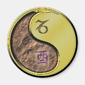 やぎ座と金属の酉 マグネット (正面)