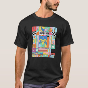やぎ座のホロスコープ抽象的な星座ミスティックシンボル Tシャツ
