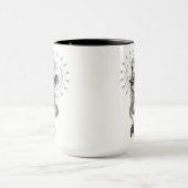 やぎ座の乙女 15oz ブラックリム マグカップ (中央)