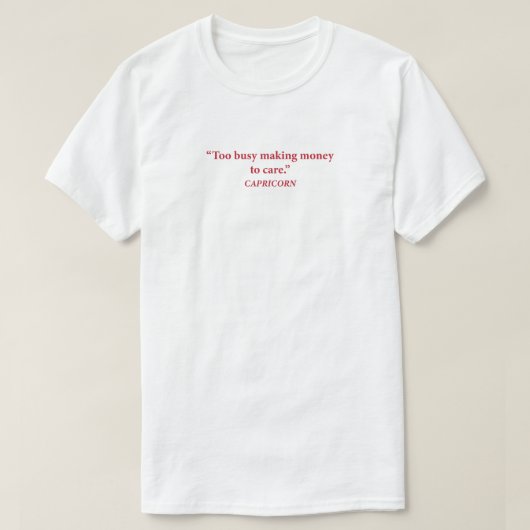 やぎ座の仕事人間Tシャツ Tシャツ (デザイン正面)