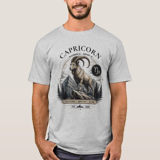 やぎ座の動物Tシャツ Tシャツ (正面)