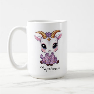 やぎ座の天体星座マグカップ - ピンクのシーゴート コーヒーマグカップ