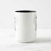 やぎ座の女性 15oz ブラックリム マグカップ (中央)