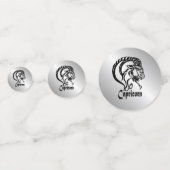 やぎ座の星座とシンボル シルバー コンフェッティ (正面)