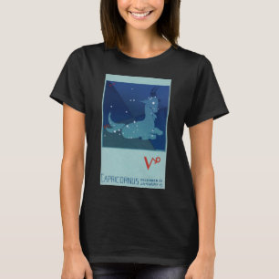 やぎ座の星座、ヴィンテージの十二星座、占星術 Tシャツ