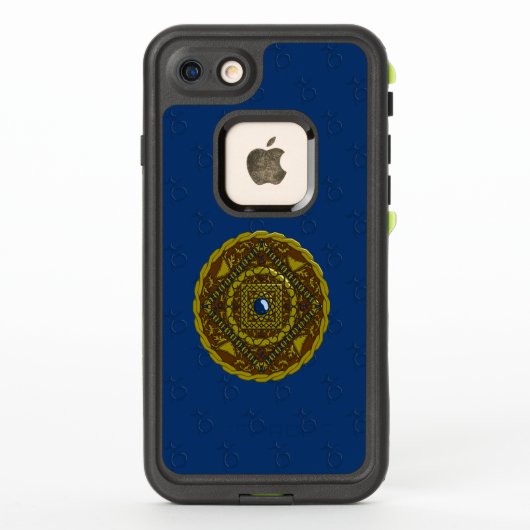 やぎ座の曼荼羅デザインの耐衝撃ケース LifeProof iPhoneケース (裏面)