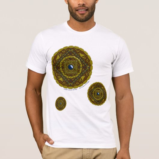 やぎ座の曼荼羅柄ライトシャツ メンズ Tシャツ (正面)