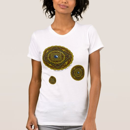 やぎ座の曼荼羅柄ライトシャツ Tシャツ (正面)