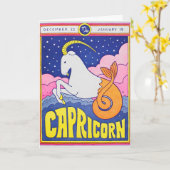 やぎ座の活版印刷カード カード (黄色い花)