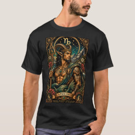 やぎ座の男性的な天体デザイン Tシャツ