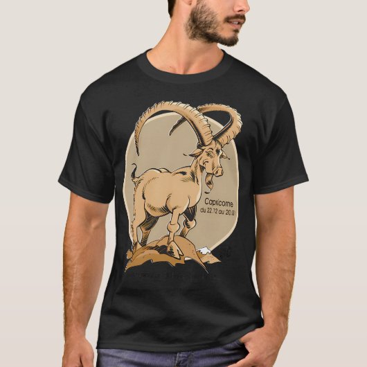 やぎ座男性のホロスコープ Tシャツ (正面)
