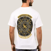 やぎ座2026ゾディアック・マンダラ | アースサイン・アストロ Tシャツ (裏面)