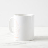 やぎ座 ラインアート ホワイトピーチ コーヒーマグカップ (正面左)