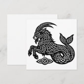 やぎ座 — 呪われたインクの星座 ヤギと魚 招待状 (正面/裏面)