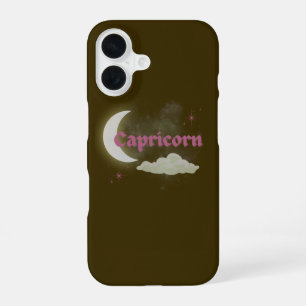 やぎ座 天体 月 雲 星 占星術 アート iPhone 16ケース