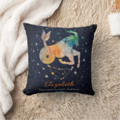 やぎ座 星座 ゾディアック ウォーターカラー ギャラクシー クッション (ブランケット)