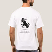 やぎ座:野心家で相性がいいよ Tシャツ (裏面)