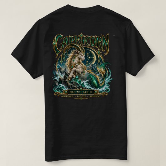 やぎ座 Tシャツ (デザイン裏面)