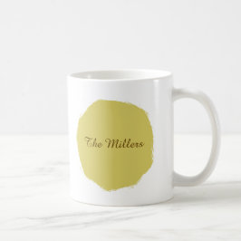 やさしいあたたかみのある黄色の円形マグカップ コーヒーマグカップ