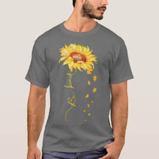 やさしいひまわりパズル片自閉症意識G Tシャツ