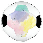 やさしいタッチの可愛い色合い サッカーボール (回転)