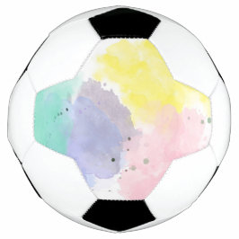 やさしいタッチの可愛い色合い サッカーボール