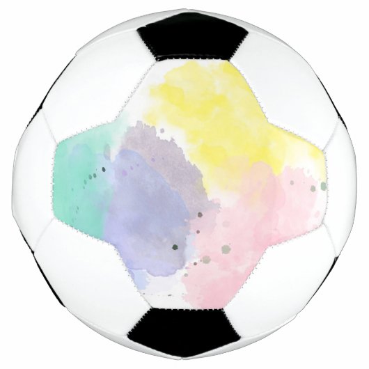 やさしいタッチの可愛い色合い サッカーボール (正面)