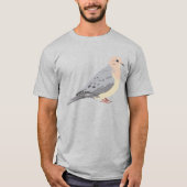 やさしいナチュラルカラーのナゲキバト Tシャツ (正面)