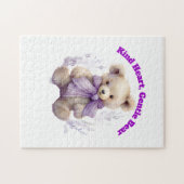 やさしいハート優しいクマパズル – かわいいクマデザイン ジグソーパズル (横)