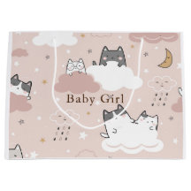 やさしいピンクの子猫柄