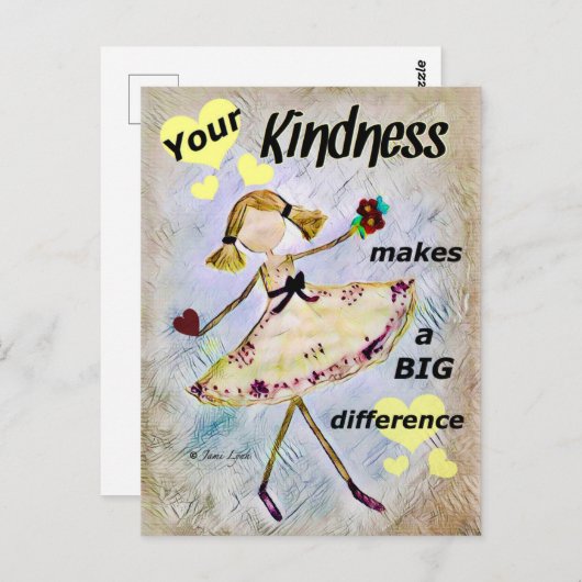 やさしいポストカードのカスタムデザインパーソナライズされた ポストカード (正面/裏面)