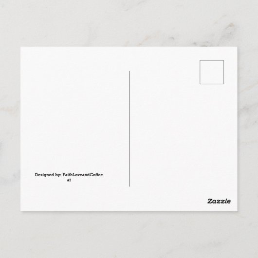 やさしいポストカードのカスタムデザインパーソナライズされた ポストカード (裏面)