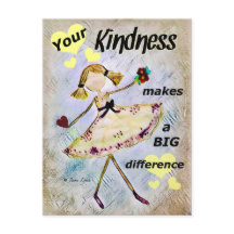 やさしいポストカードのカスタムデザインパーソナライズされた