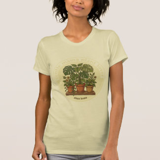 やさしいママ 植物好き ボヘミアン モンステラ プラントマザー デ Tシャツ